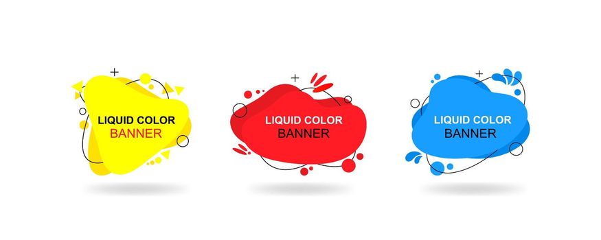 Liquid fluid shape modern banners set. Stock Vector illustration EPS 10