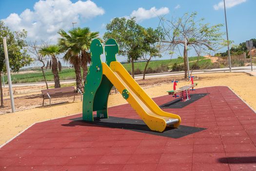 slide and play area