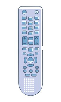 Remote control for tv semi flat color vector element