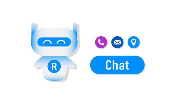 Chat bot business concept. Bot concept in flat modern style. Vector illustration