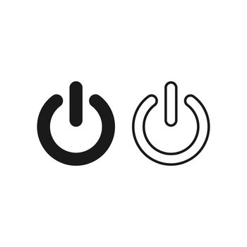 Power button icon isolated. On Off switch button symbol. Vector EPS10