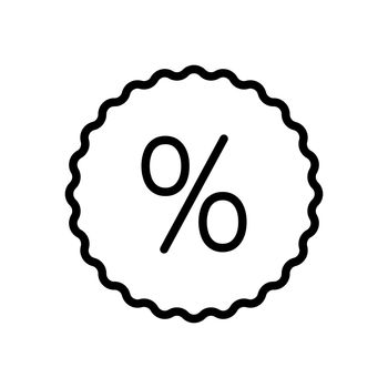Percentage icon. Linear percentage icon. Sale percentage symbol. Shopping tags icon.