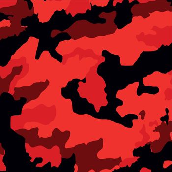 Background texture military khaki red black camouflage - Vector