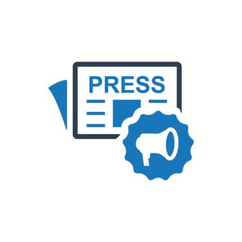 Press Release , news icon. Meticulously designed vector EPS file.