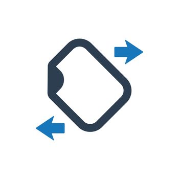 Document Sharing / File Transfer icon. Meticulously designed vector EPS file.