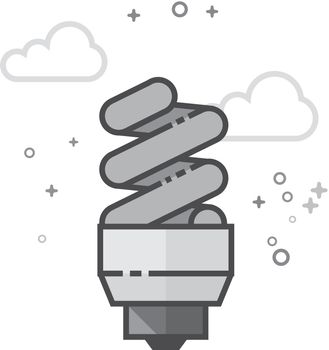 Flat Grayscale Icon - Lightbulb