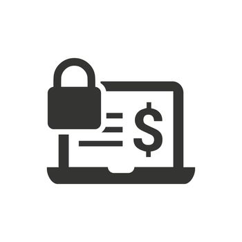 Secure Online Banking icon. Meticulously designed vector EPS file.