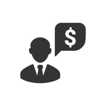 Financial Manager icon. Meticulously designed vector EPS file.