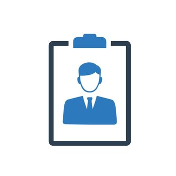 Candidate Resume icon. Meticulously designed vector EPS file.