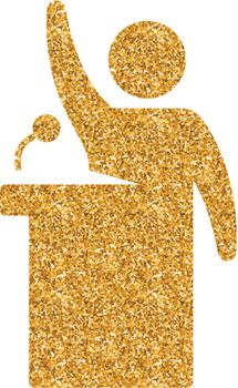Gold Glitter Icon - Auctioneer