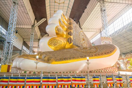 Shwethalyaung Reclining Buddha  in Bago, Myanmar