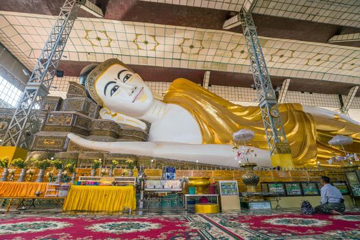 Shwethalyaung Reclining Buddha  in Bago, Myanmar