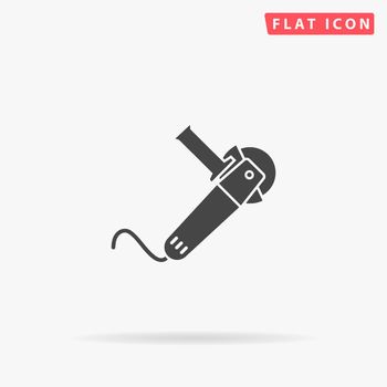 Angle grinder flat vector icon