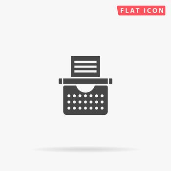 Typewriter flat vector icon
