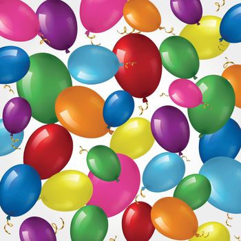 Background with lots of helium balloons.