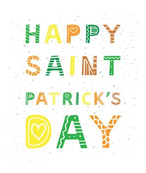 Hand drawn lettering for Saint patrick s day.