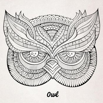 Decorative ornamental Owl head