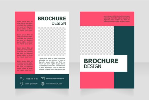 Designer service contact info blank brochure design