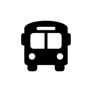 Bus vector icon. Public transport or school bus symbol isolated Vector illustration EPS 10