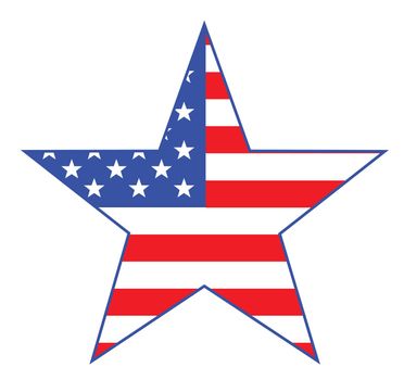 USA Stars and Stripes Star