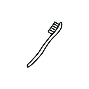 Doodle outline toothbrush.