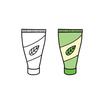 Doodle cosmetic cream in tube.