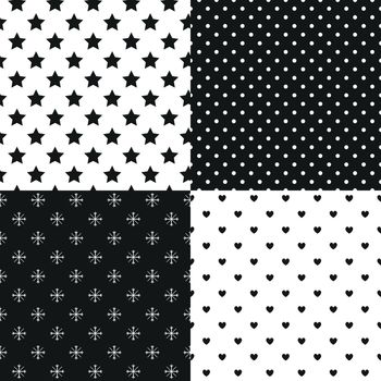Set of simple seamless patterns.