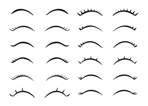 Set of lady eyelashes.