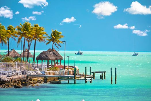 Turquoise waterfront of Florida Keys in Marathon, Florida