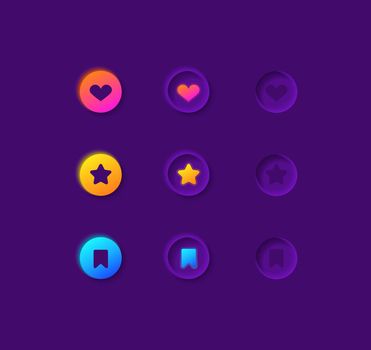 Like buttons UI elements kit