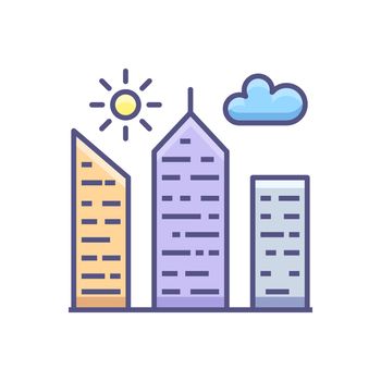 City Building Filled Related Icon