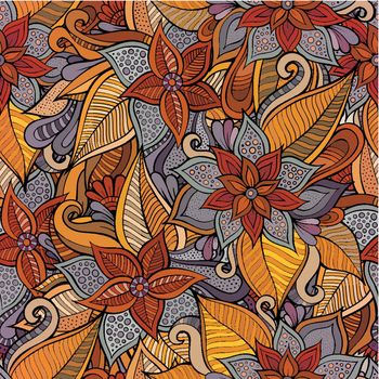floral ornamental seamless pattern