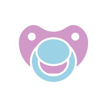 Baby dummy teat isolated vector glyph icon