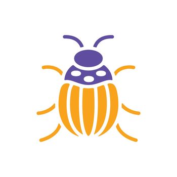 Colorado beetle vector isolated glyph icon