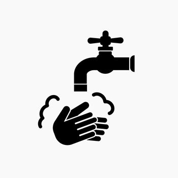 Hand washing icon design, flat style trendy collection