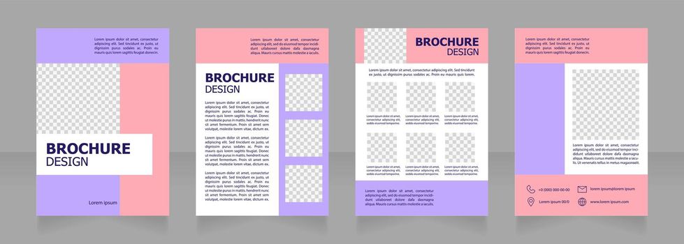 Confectionery store products blank brochure design