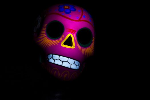 Pink mexican skull