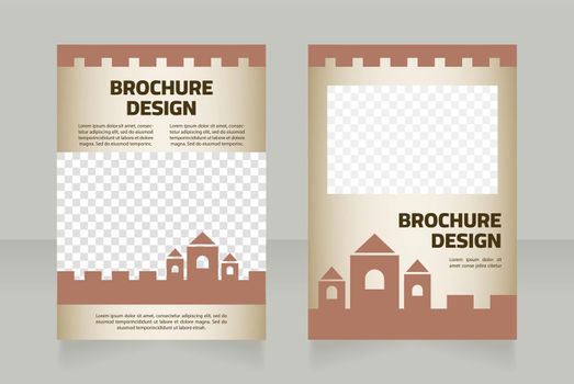 Travel agency contact information blank brochure design