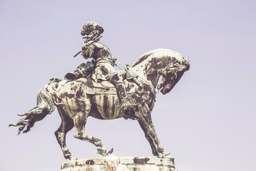 Equestrian statue in Budapest