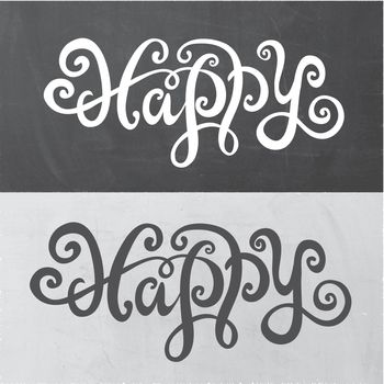Happy hand lettering