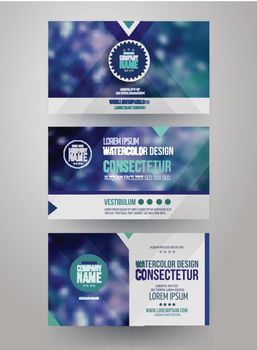 identity templates with blurred abstract background