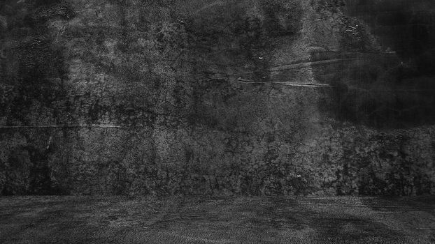 Old black background. Grunge texture. Dark wallpaper. Blackboard Chalkboard Concrete