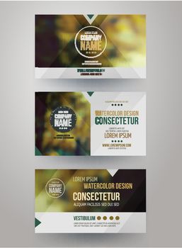 identity templates with blurred abstract background