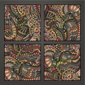 Decorative ornamental pattern set