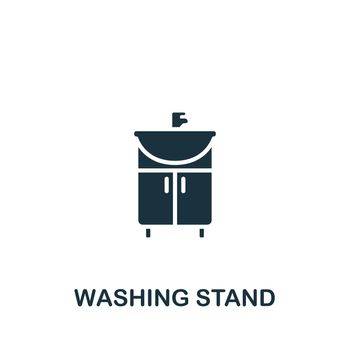 Washing Stand icon. Monochrome simple Interior Furniture icon for templates, web design and infographics