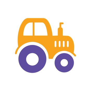 Tractor vector glyph icon. Farmer machine