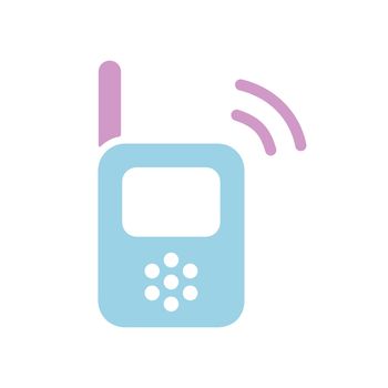 Baby radio monitor isolated vector glyph icon