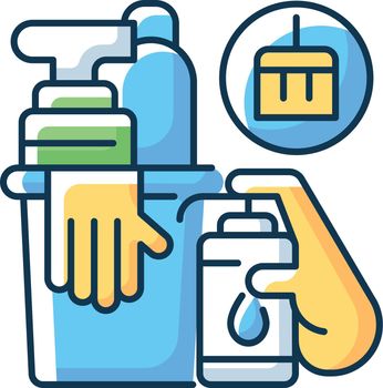 Hygiene products and services RGB color icon