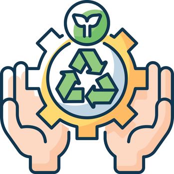 Environmental services RGB color icon