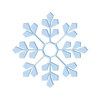 Snowflake semi flat color vector element